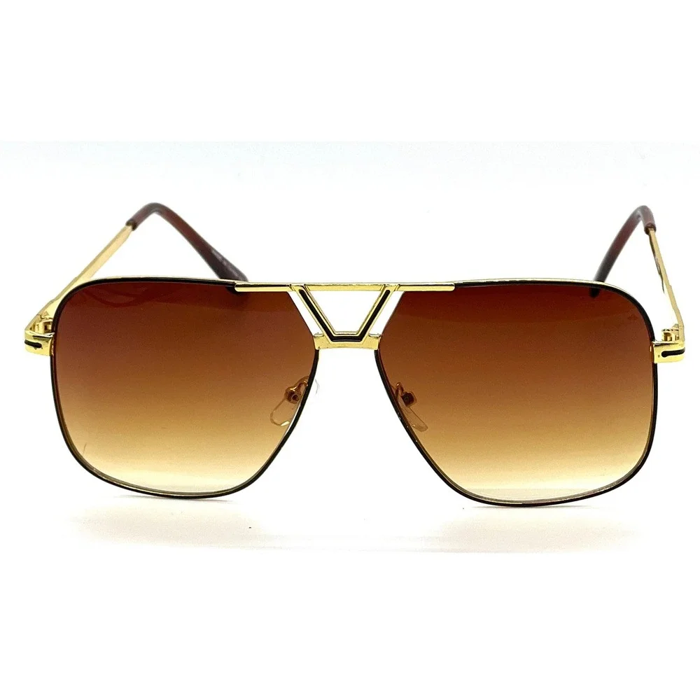 Aviator Sunglasses Gold Frame Brown Lens Fashion Sun Glasses Women Trendy Lentes